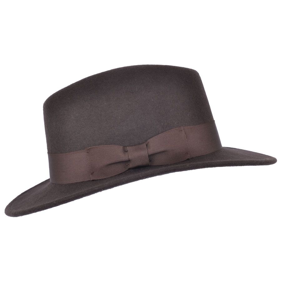 Brown Fedora Hat Ribbon Band