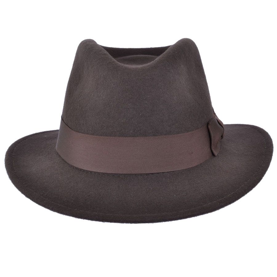 Brown Fedora Hat Ribbon Band