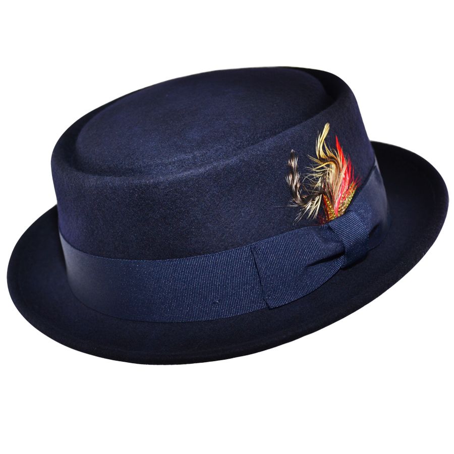 Navy Pork Pie Classic Hat