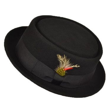 Black Pork Pie Classic Hat
