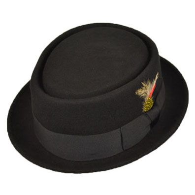 Black Pork Pie Classic Hat